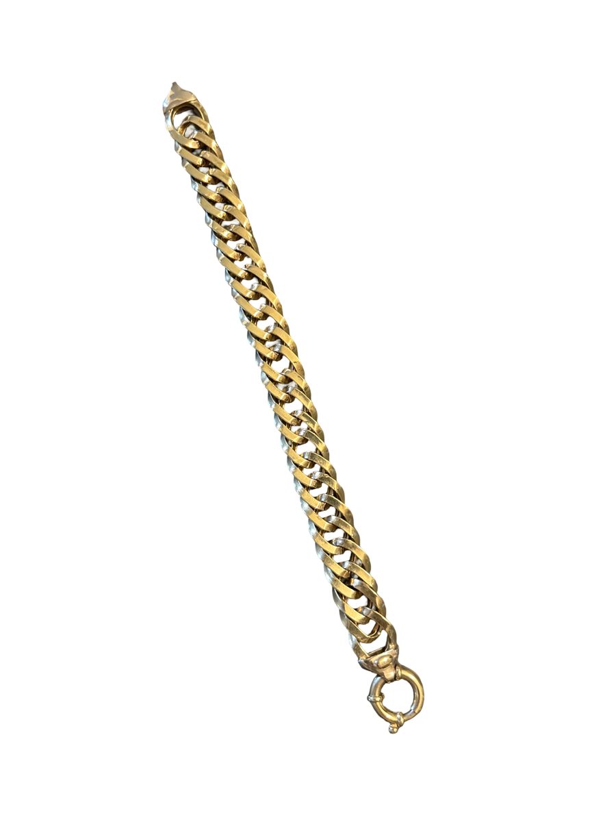 Curb-link gold bracelet